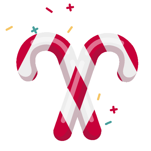 Candy Cane Christmas Sticker by SVGator