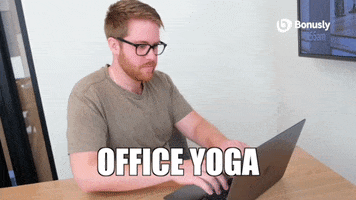 bonusly dispair bonusly office yoga GIF