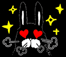 scolar_netshop happy fun rabbit うさぎ GIF