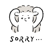 Sorry Hedgehog Sticker