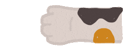 Cat Hand Sticker
