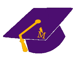 Graduation Purple And Gold Sticker by University of Montevallo