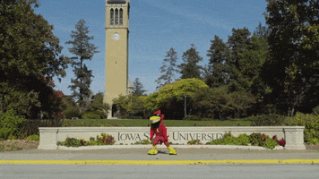 ISUFoundation excited college mascot campus GIF