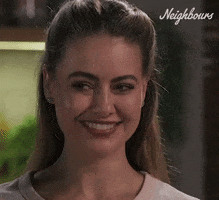 Cringe Smile GIF by Neighbours (Official TV Show account)