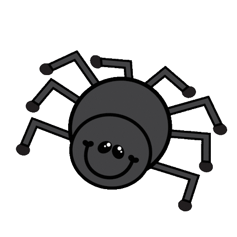Black Spider Halloween Sticker by Schoolgirl Style Classroom Decor