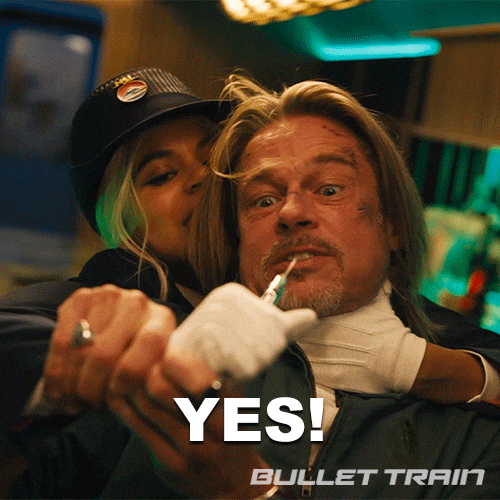 Brad Pitt Yes GIF by Bullet Train Find & Share on GIPHY