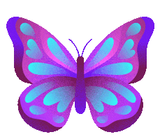Blue Butterfly Fly Sticker by Bel Diniz