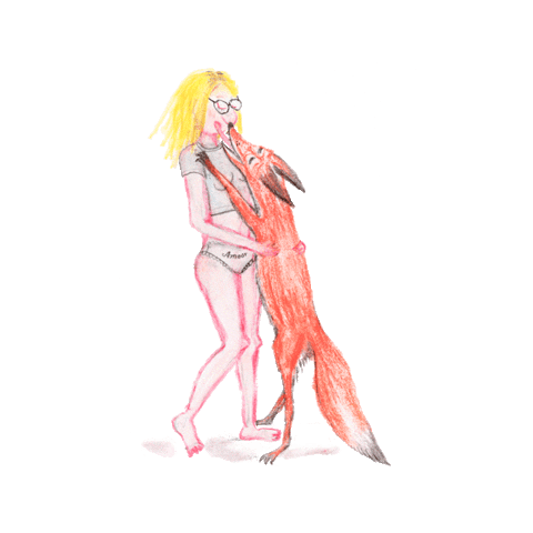 Fox Love Sticker by Maison Kitsuné