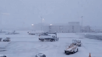 Snowstorm Temporarily Grounds Flights at Glasgow Airport