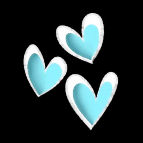 Blue Hearts Love GIF