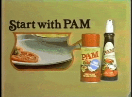 cooking spray 80s GIF