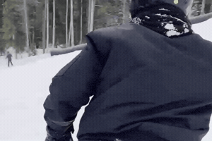 Winter Snowboarding GIF