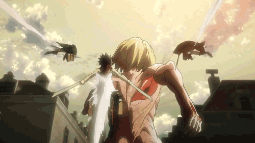 Attack-on-titan-annie-battle GIFs - Get the best GIF on GIPHY