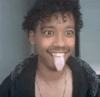 Crazy Man Tongue GIF