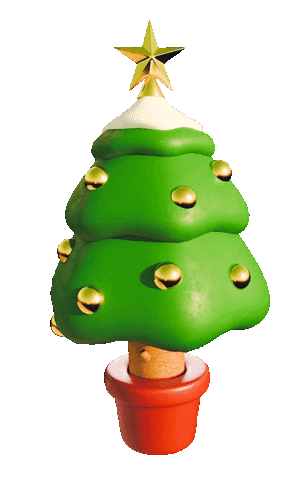 Feeling Festive Christmas Tree Sticker by Paula Baines