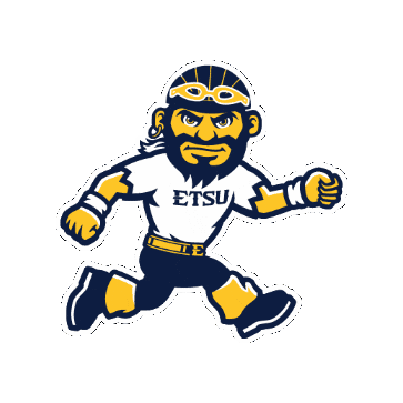 Blue And Gold Swimming Sticker by ETSU
