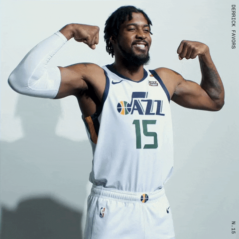 Flexing Derrick Favors GIF by Utah Jazz