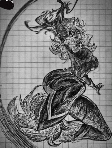 Black Cat Drawing GIF