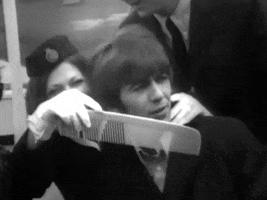 Combing George Harrison GIF