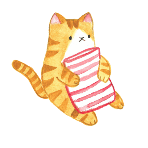 Tired Fat Cat Sticker by jessthechen