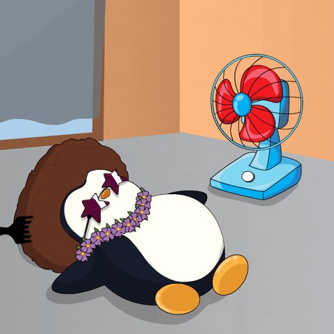 Melting Heat Wave GIF by Pudgy Penguins
