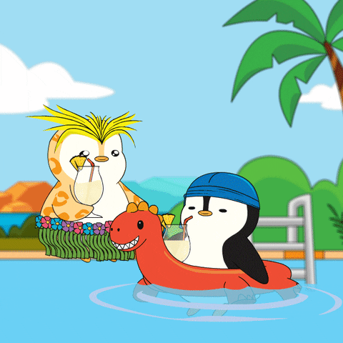 Chilling Spring Break GIF by Pudgy Penguins