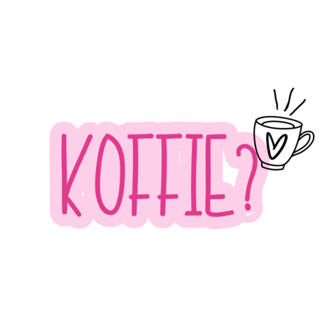 Pink Coffee Sticker by miekinvorm