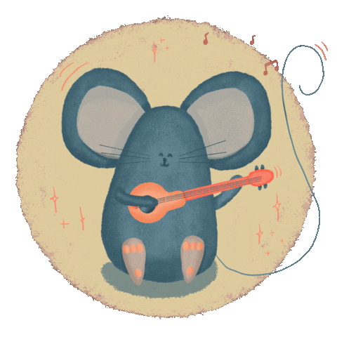 Guitar Mouse Sticker