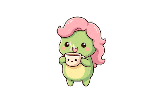 Coffee Break Sticker by KuteCosmos | Home of Fruffy and 12 Kute Signs