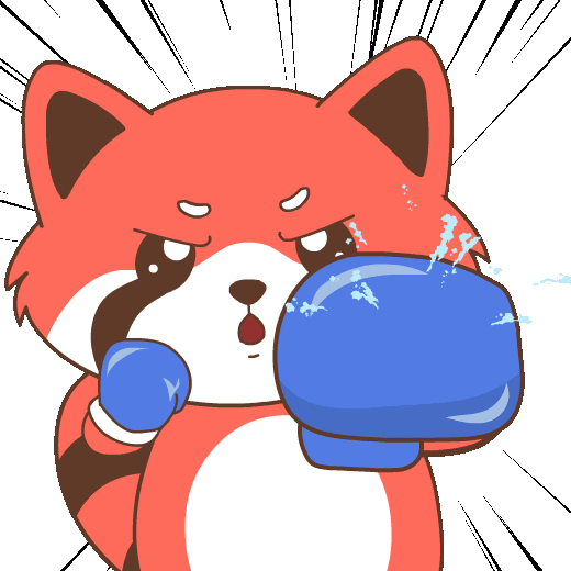 Red Panda Fight Sticker