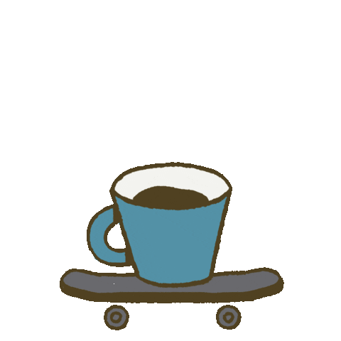 Coffee Skate Sticker by fireturtledesign