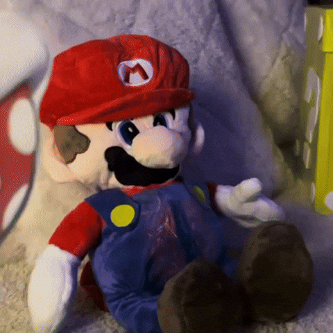 Breathing Mario Plush GIF