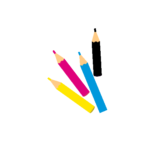 Escuela CMYK Sticker