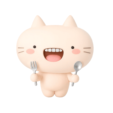 Cat Eat Sticker by cjcheiljedang
