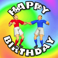 Happy Birthday Soccer Players GIF