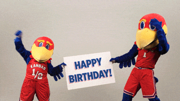 Happy Birthday Mascots GIF by University of Kansas