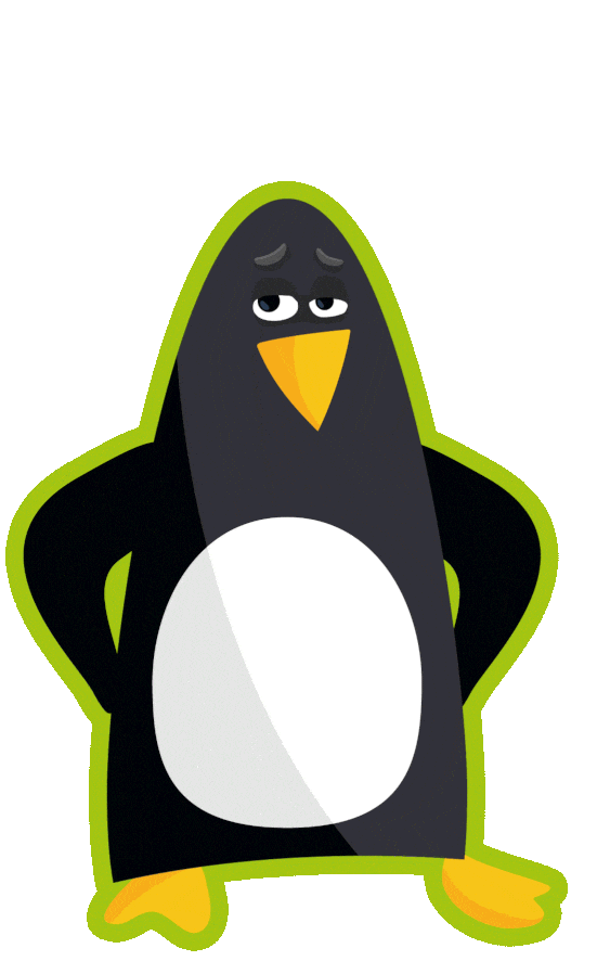 Penguin What Sticker by Grupa Pingwina