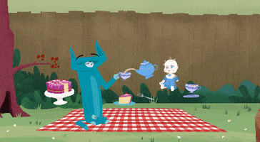 Tea Party Friends GIF by Kitty Is Not A Cat