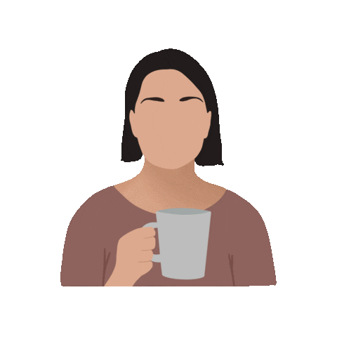 Morning Tea Sticker by @portraitsdefemmes