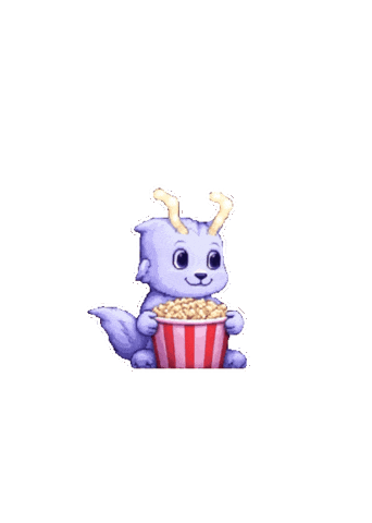 Here We Go Popcorn Sticker