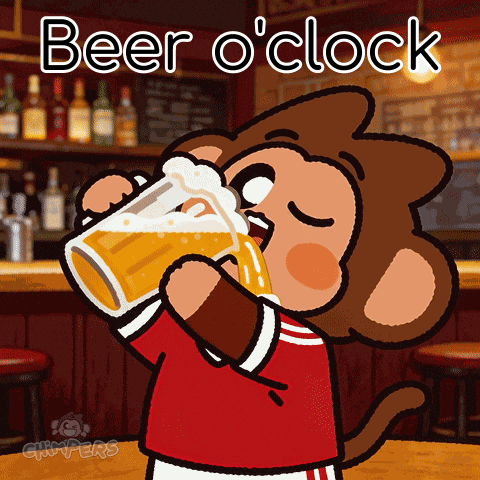 Drunk Happy Hour GIF by Chimpers