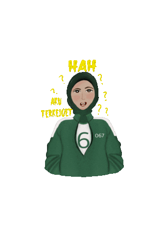 Excited Girl Sticker