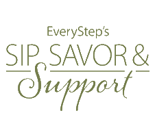 Sip Savor And Support Sticker by EveryStep