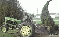 tree tractor GIF