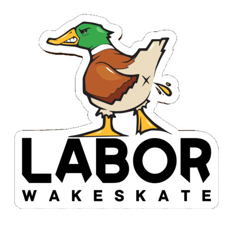 Angry Duck Sticker by LABOR Wakeskate