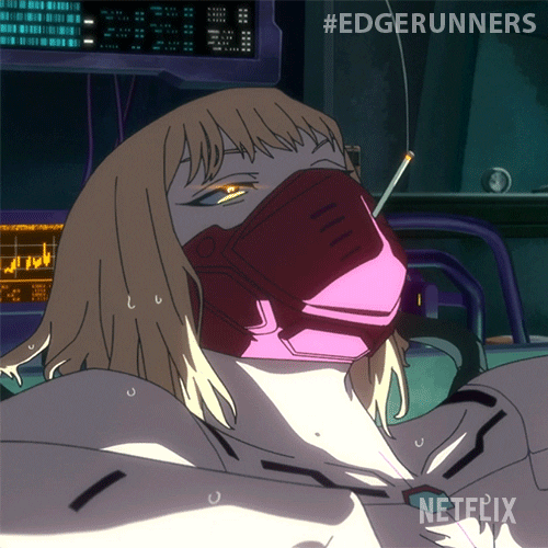 Netflix Smoking GIF by Cyberpunk: Edgerunners