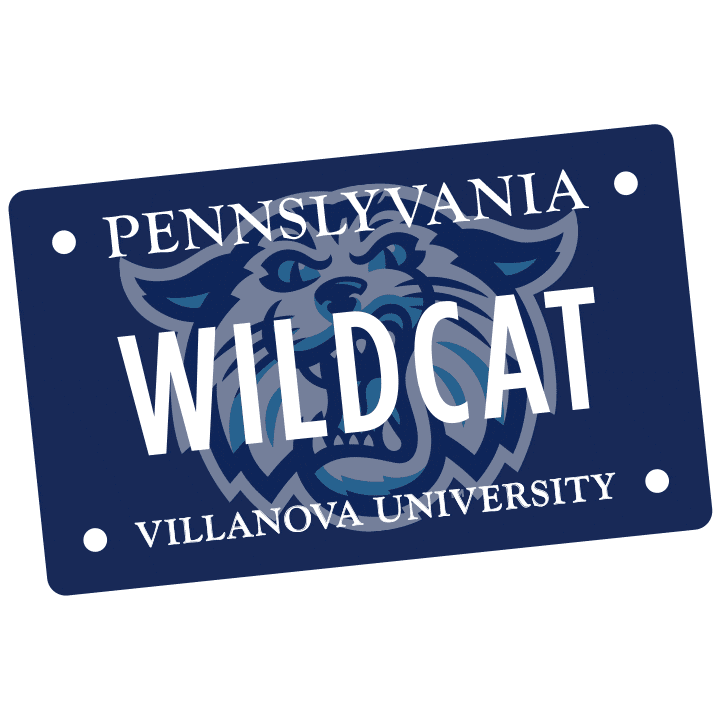 Wild Cat Driver Sticker by Villanova University