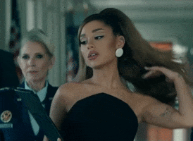 Ariana Grande Flipping Hair GIF