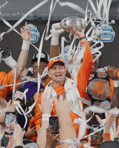 Toilet Paper Confetti GIF by Clemson Tigers