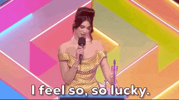 I Feel So Lucky Dua Lipa GIF by BRIT Awards